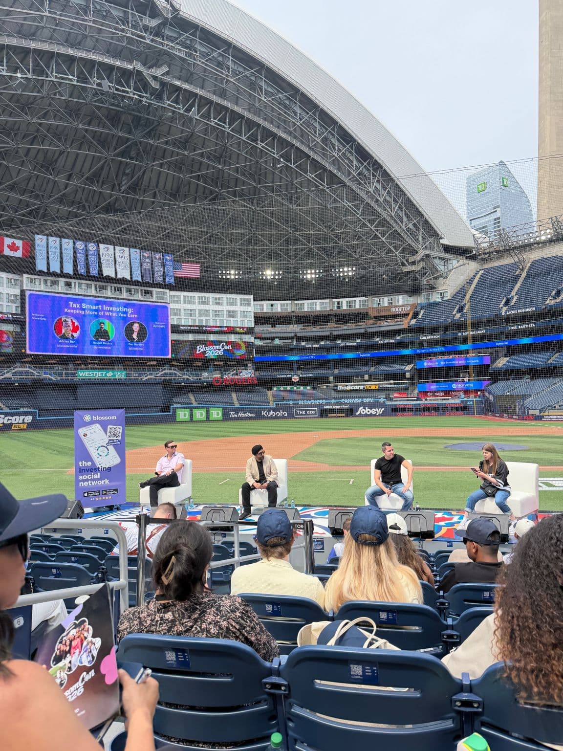 A panel at BlossomCon 2026 inside the Rogers Centre